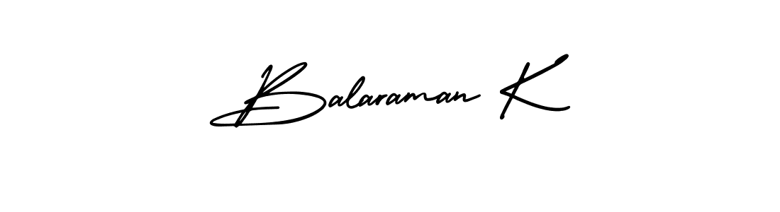How to Draw Balaraman K signature style? AmerikaSignatureDemo-Regular is a latest design signature styles for name Balaraman K. Balaraman K signature style 3 images and pictures png