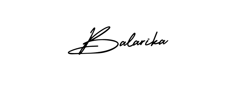 How to make Balarika signature? AmerikaSignatureDemo-Regular is a professional autograph style. Create handwritten signature for Balarika name. Balarika signature style 3 images and pictures png