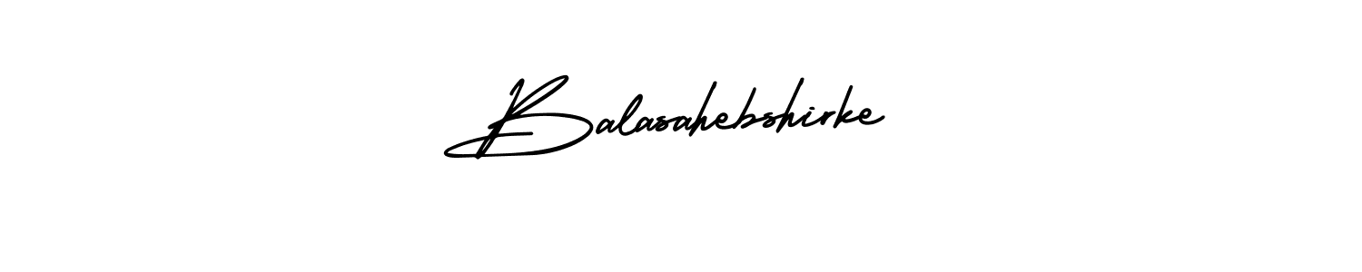 Use a signature maker to create a handwritten signature online. With this signature software, you can design (AmerikaSignatureDemo-Regular) your own signature for name Balasahebshirke. Balasahebshirke signature style 3 images and pictures png