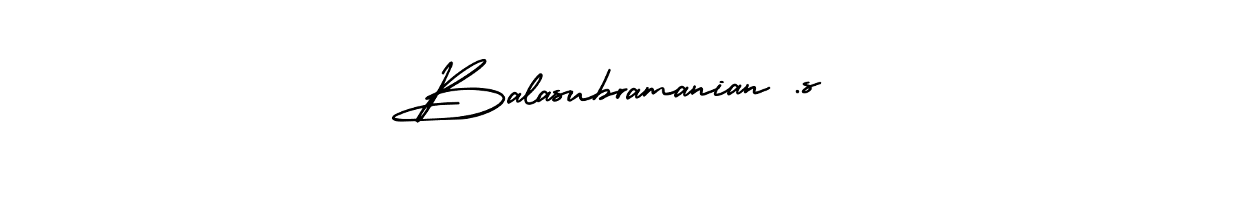 AmerikaSignatureDemo-Regular is a professional signature style that is perfect for those who want to add a touch of class to their signature. It is also a great choice for those who want to make their signature more unique. Get Balasubramanian .s name to fancy signature for free. Balasubramanian .s signature style 3 images and pictures png