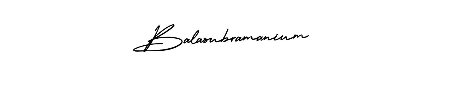 Balasubramanium stylish signature style. Best Handwritten Sign (AmerikaSignatureDemo-Regular) for my name. Handwritten Signature Collection Ideas for my name Balasubramanium. Balasubramanium signature style 3 images and pictures png