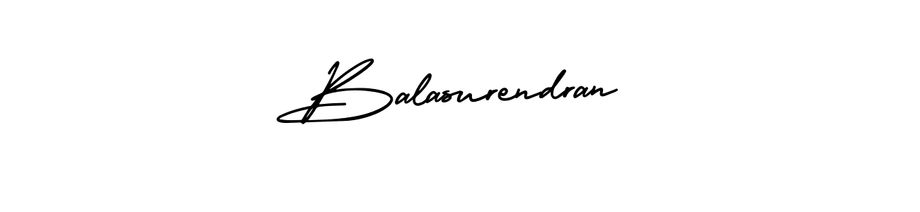 You should practise on your own different ways (AmerikaSignatureDemo-Regular) to write your name (Balasurendran) in signature. don't let someone else do it for you. Balasurendran signature style 3 images and pictures png