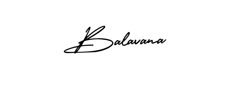 Balavana stylish signature style. Best Handwritten Sign (AmerikaSignatureDemo-Regular) for my name. Handwritten Signature Collection Ideas for my name Balavana. Balavana signature style 3 images and pictures png