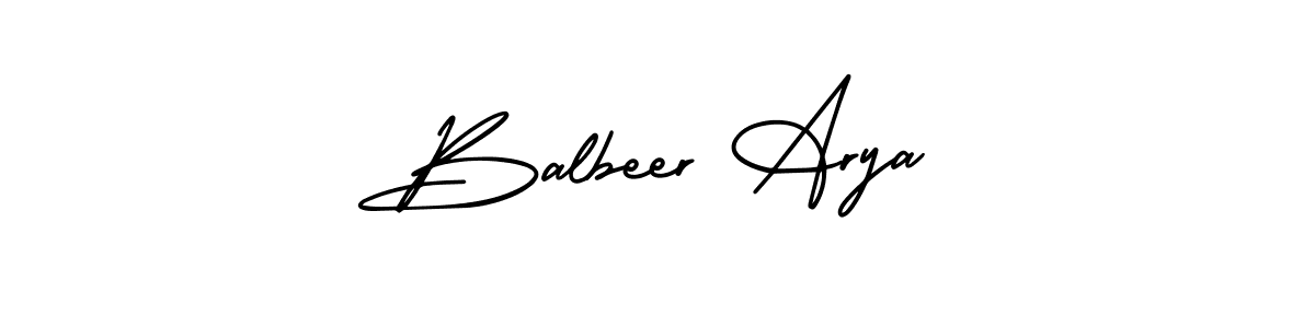 You should practise on your own different ways (AmerikaSignatureDemo-Regular) to write your name (Balbeer Arya) in signature. don't let someone else do it for you. Balbeer Arya signature style 3 images and pictures png