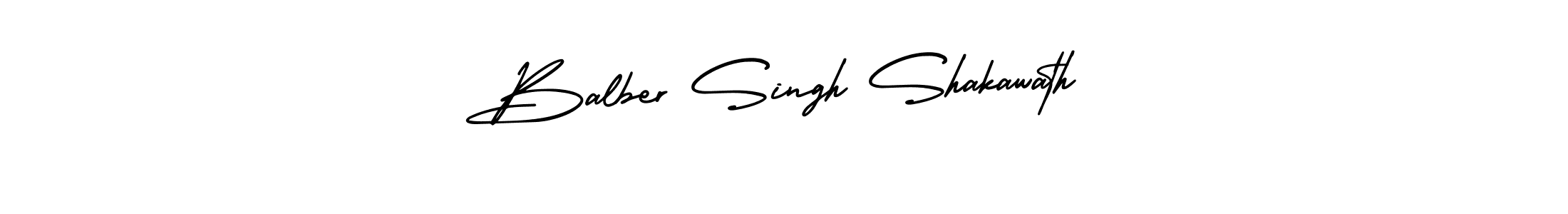 The best way (AmerikaSignatureDemo-Regular) to make a short signature is to pick only two or three words in your name. The name Balber Singh Shakawath include a total of six letters. For converting this name. Balber Singh Shakawath signature style 3 images and pictures png