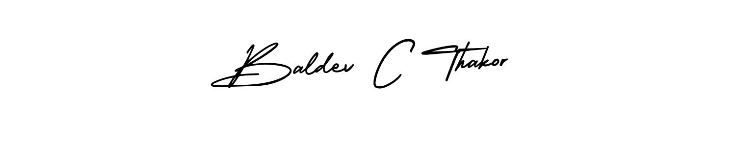The best way (AmerikaSignatureDemo-Regular) to make a short signature is to pick only two or three words in your name. The name Baldev C Thakor include a total of six letters. For converting this name. Baldev C Thakor signature style 3 images and pictures png