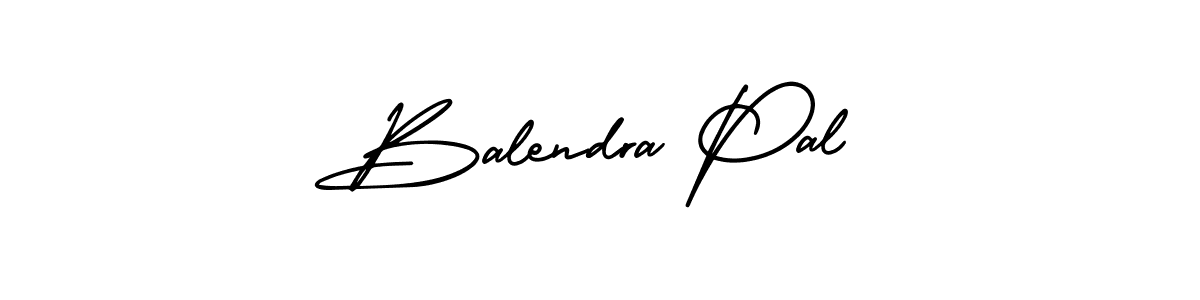 The best way (AmerikaSignatureDemo-Regular) to make a short signature is to pick only two or three words in your name. The name Balendra Pal include a total of six letters. For converting this name. Balendra Pal signature style 3 images and pictures png