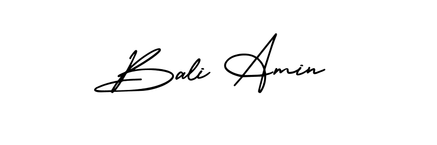 You should practise on your own different ways (AmerikaSignatureDemo-Regular) to write your name (Bali Amin) in signature. don't let someone else do it for you. Bali Amin signature style 3 images and pictures png