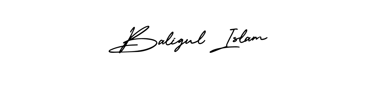 Create a beautiful signature design for name Baligul Islam. With this signature (AmerikaSignatureDemo-Regular) fonts, you can make a handwritten signature for free. Baligul Islam signature style 3 images and pictures png