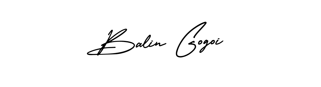 Design your own signature with our free online signature maker. With this signature software, you can create a handwritten (AmerikaSignatureDemo-Regular) signature for name Balin Gogoi. Balin Gogoi signature style 3 images and pictures png