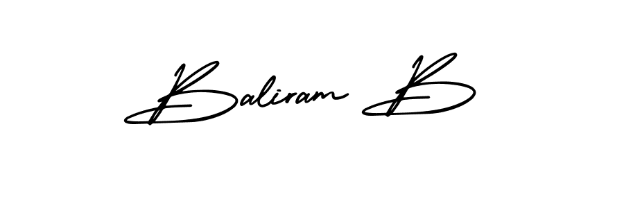 It looks lik you need a new signature style for name Baliram B. Design unique handwritten (AmerikaSignatureDemo-Regular) signature with our free signature maker in just a few clicks. Baliram B signature style 3 images and pictures png