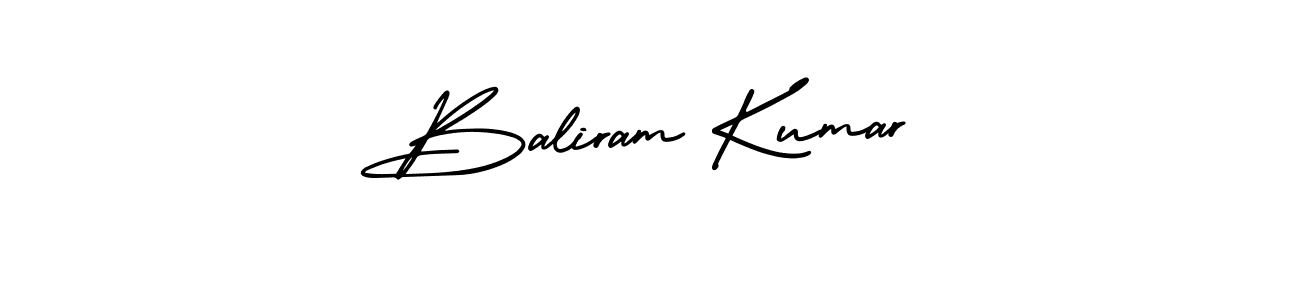 How to make Baliram Kumar name signature. Use AmerikaSignatureDemo-Regular style for creating short signs online. This is the latest handwritten sign. Baliram Kumar signature style 3 images and pictures png
