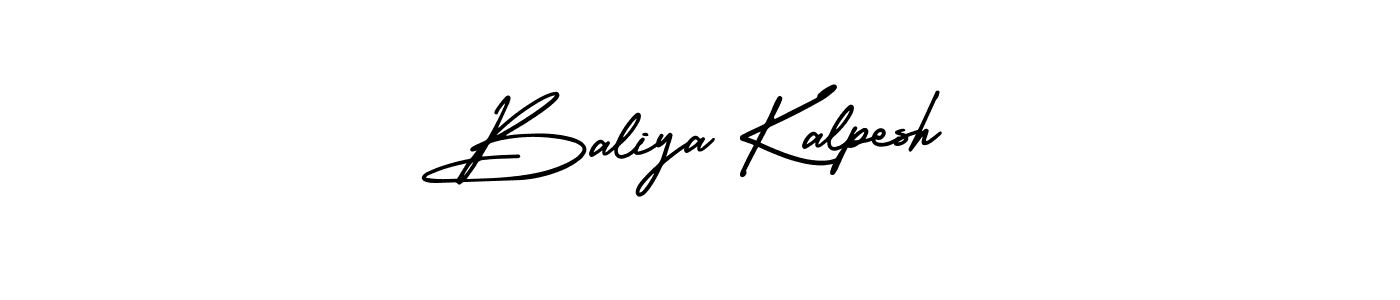 How to make Baliya Kalpesh name signature. Use AmerikaSignatureDemo-Regular style for creating short signs online. This is the latest handwritten sign. Baliya Kalpesh signature style 3 images and pictures png