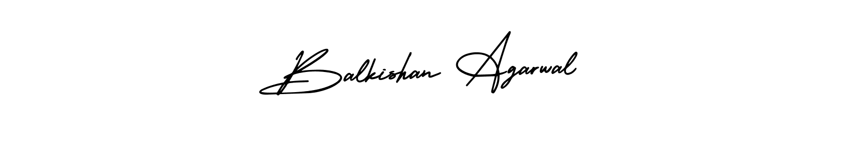 Make a beautiful signature design for name Balkishan Agarwal. With this signature (AmerikaSignatureDemo-Regular) style, you can create a handwritten signature for free. Balkishan Agarwal signature style 3 images and pictures png