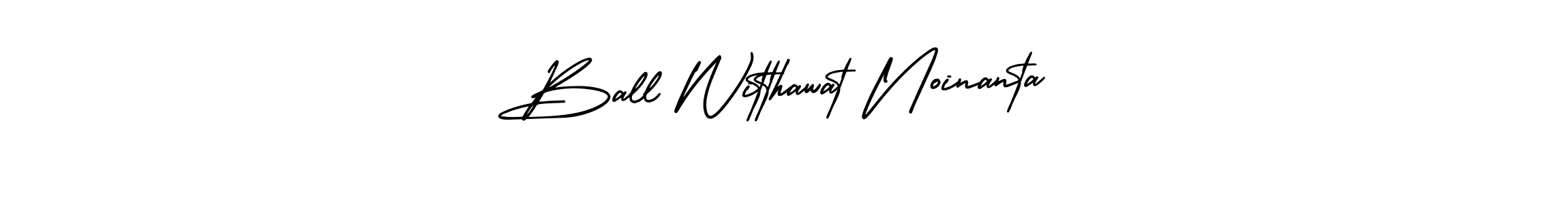 This is the best signature style for the Ball Witthawat Noinanta name. Also you like these signature font (AmerikaSignatureDemo-Regular). Mix name signature. Ball Witthawat Noinanta signature style 3 images and pictures png