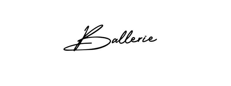 Use a signature maker to create a handwritten signature online. With this signature software, you can design (AmerikaSignatureDemo-Regular) your own signature for name Ballerie. Ballerie signature style 3 images and pictures png