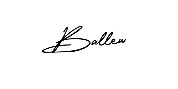 Design your own signature with our free online signature maker. With this signature software, you can create a handwritten (AmerikaSignatureDemo-Regular) signature for name Ballew. Ballew signature style 3 images and pictures png