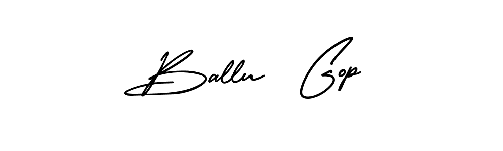 Similarly AmerikaSignatureDemo-Regular is the best handwritten signature design. Signature creator online .You can use it as an online autograph creator for name Ballu  Gop. Ballu  Gop signature style 3 images and pictures png