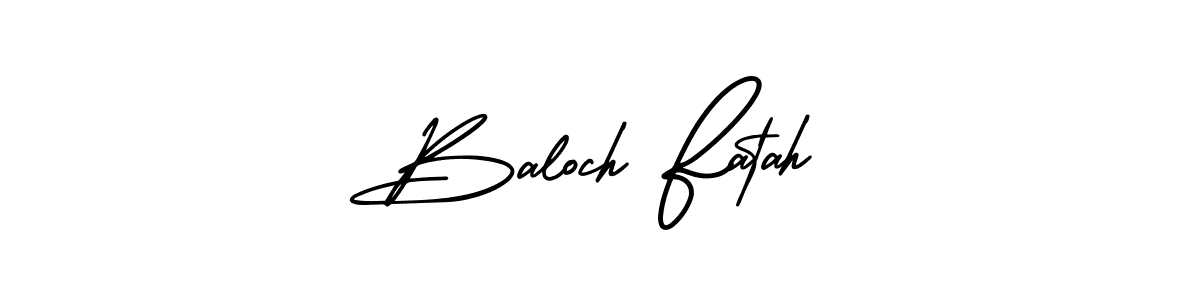 How to make Baloch Fatah signature? AmerikaSignatureDemo-Regular is a professional autograph style. Create handwritten signature for Baloch Fatah name. Baloch Fatah signature style 3 images and pictures png