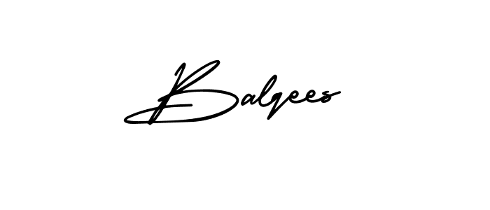 You should practise on your own different ways (AmerikaSignatureDemo-Regular) to write your name (Balqees) in signature. don't let someone else do it for you. Balqees signature style 3 images and pictures png