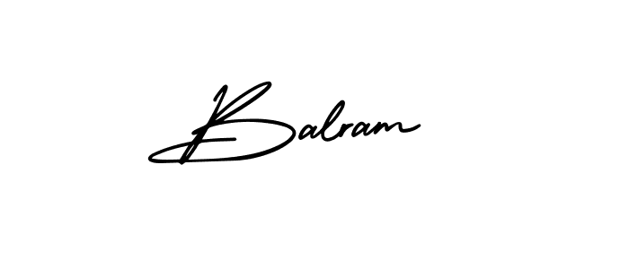 Use a signature maker to create a handwritten signature online. With this signature software, you can design (AmerikaSignatureDemo-Regular) your own signature for name Balram . Balram  signature style 3 images and pictures png