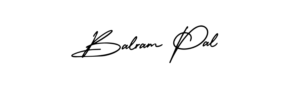 The best way (AmerikaSignatureDemo-Regular) to make a short signature is to pick only two or three words in your name. The name Balram Pal include a total of six letters. For converting this name. Balram Pal signature style 3 images and pictures png
