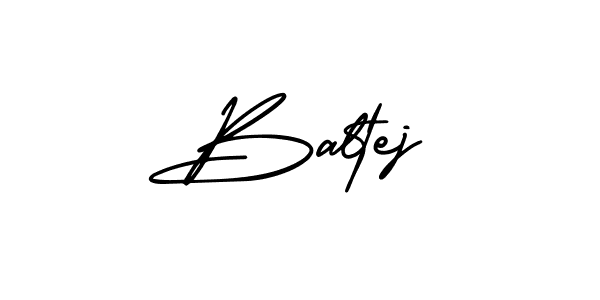 Design your own signature with our free online signature maker. With this signature software, you can create a handwritten (AmerikaSignatureDemo-Regular) signature for name Baltej. Baltej signature style 3 images and pictures png