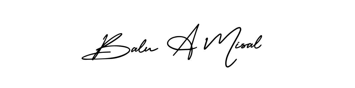 Balu A Misal stylish signature style. Best Handwritten Sign (AmerikaSignatureDemo-Regular) for my name. Handwritten Signature Collection Ideas for my name Balu A Misal. Balu A Misal signature style 3 images and pictures png