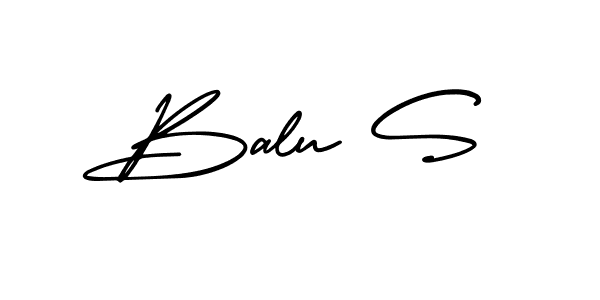 The best way (AmerikaSignatureDemo-Regular) to make a short signature is to pick only two or three words in your name. The name Balu S include a total of six letters. For converting this name. Balu S signature style 3 images and pictures png