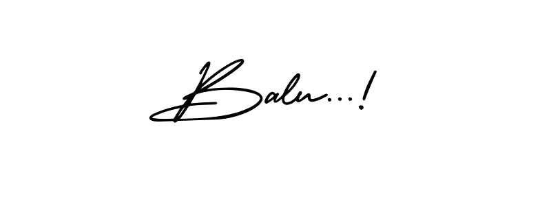 How to make Balu...! name signature. Use AmerikaSignatureDemo-Regular style for creating short signs online. This is the latest handwritten sign. Balu...! signature style 3 images and pictures png