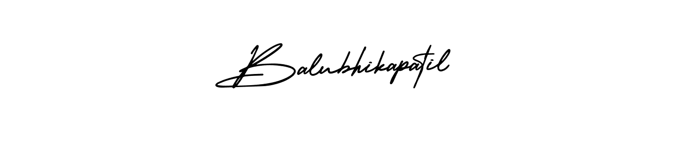 You should practise on your own different ways (AmerikaSignatureDemo-Regular) to write your name (Balubhikapatil) in signature. don't let someone else do it for you. Balubhikapatil signature style 3 images and pictures png