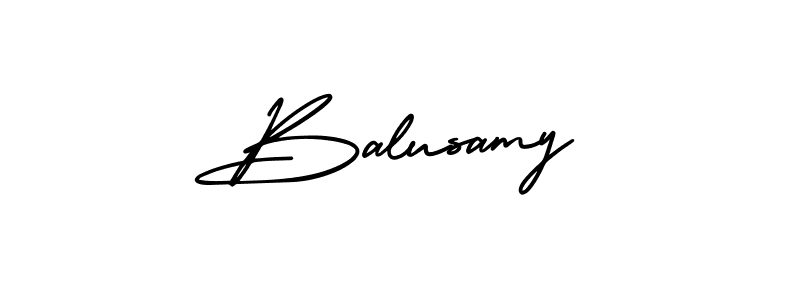 Use a signature maker to create a handwritten signature online. With this signature software, you can design (AmerikaSignatureDemo-Regular) your own signature for name Balusamy. Balusamy signature style 3 images and pictures png