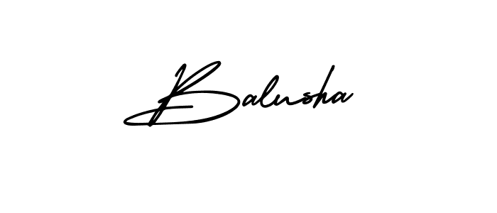 How to make Balusha signature? AmerikaSignatureDemo-Regular is a professional autograph style. Create handwritten signature for Balusha name. Balusha signature style 3 images and pictures png