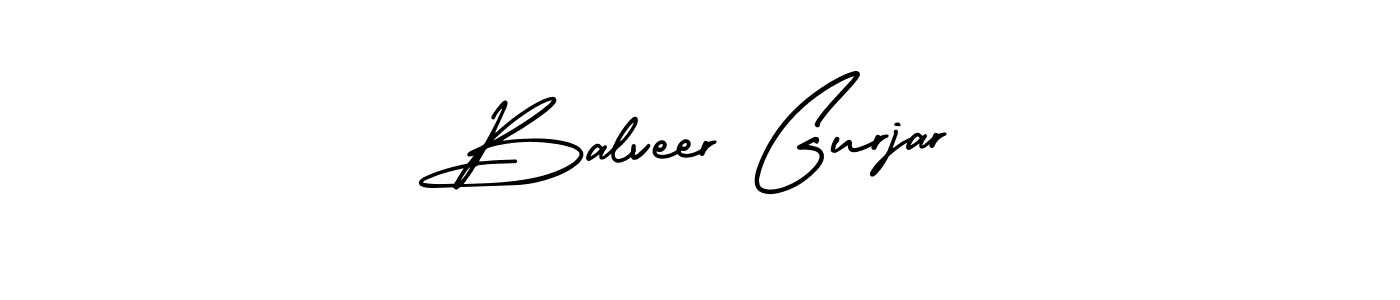 This is the best signature style for the Balveer Gurjar name. Also you like these signature font (AmerikaSignatureDemo-Regular). Mix name signature. Balveer Gurjar signature style 3 images and pictures png