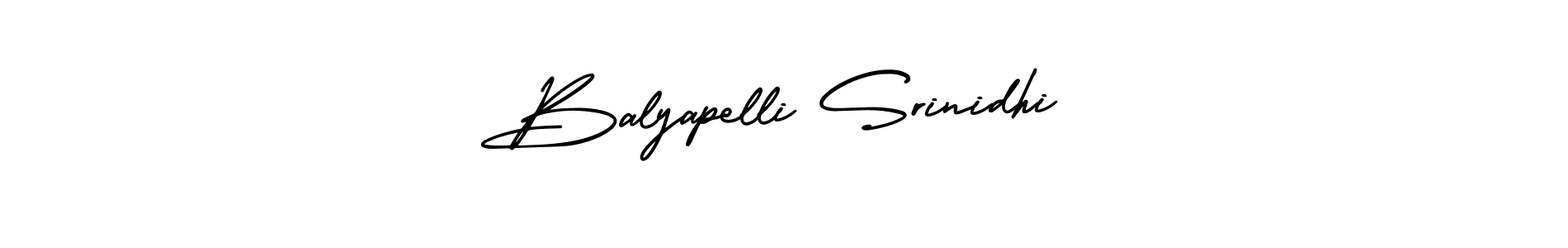 Make a beautiful signature design for name Balyapelli Srinidhi. With this signature (AmerikaSignatureDemo-Regular) style, you can create a handwritten signature for free. Balyapelli Srinidhi signature style 3 images and pictures png