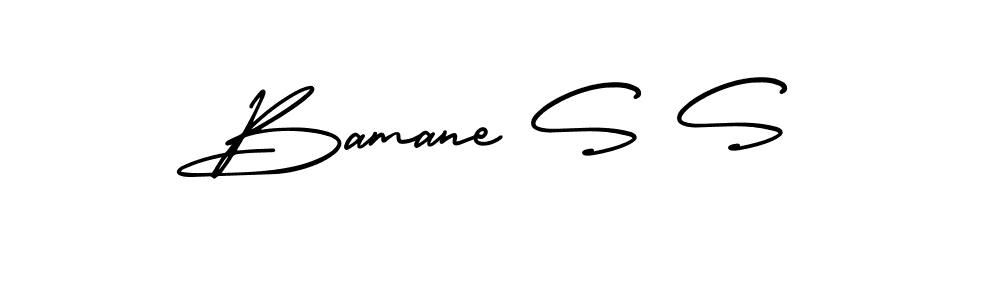 How to Draw Bamane S S signature style? AmerikaSignatureDemo-Regular is a latest design signature styles for name Bamane S S. Bamane S S signature style 3 images and pictures png