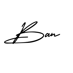 Ban stylish signature style. Best Handwritten Sign (AmerikaSignatureDemo-Regular) for my name. Handwritten Signature Collection Ideas for my name Ban. Ban signature style 3 images and pictures png