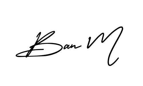 Also You can easily find your signature by using the search form. We will create Ban M name handwritten signature images for you free of cost using AmerikaSignatureDemo-Regular sign style. Ban M signature style 3 images and pictures png