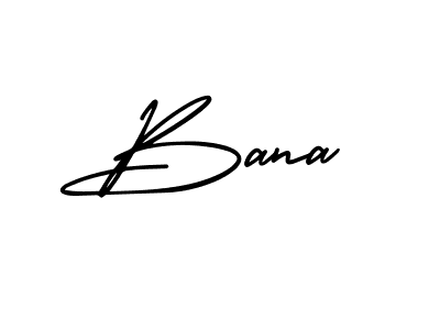 You should practise on your own different ways (AmerikaSignatureDemo-Regular) to write your name (Bana) in signature. don't let someone else do it for you. Bana signature style 3 images and pictures png