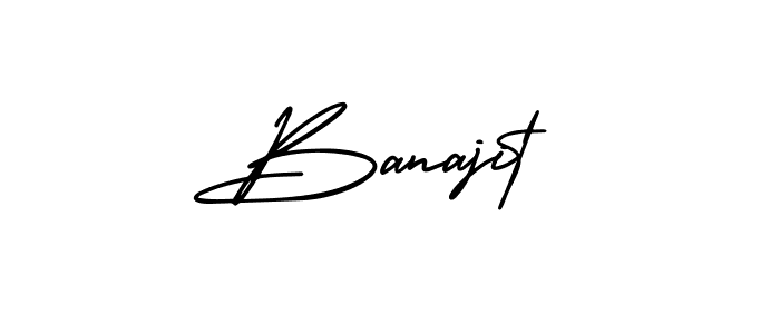 Banajit stylish signature style. Best Handwritten Sign (AmerikaSignatureDemo-Regular) for my name. Handwritten Signature Collection Ideas for my name Banajit. Banajit signature style 3 images and pictures png