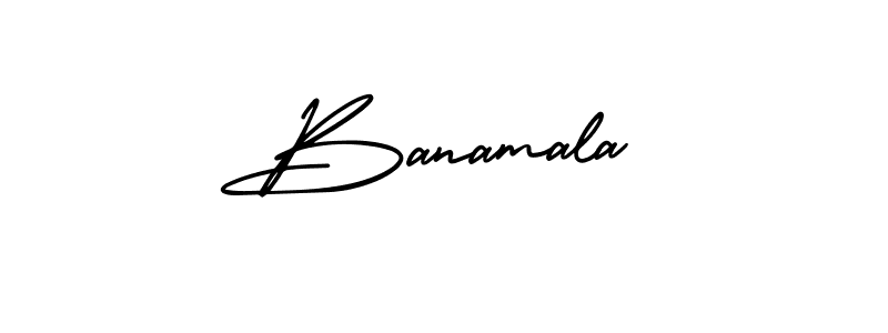 How to make Banamala name signature. Use AmerikaSignatureDemo-Regular style for creating short signs online. This is the latest handwritten sign. Banamala signature style 3 images and pictures png