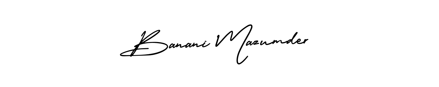 AmerikaSignatureDemo-Regular is a professional signature style that is perfect for those who want to add a touch of class to their signature. It is also a great choice for those who want to make their signature more unique. Get Banani Mazumder name to fancy signature for free. Banani Mazumder signature style 3 images and pictures png