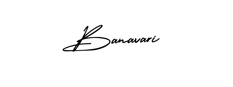How to make Banavari name signature. Use AmerikaSignatureDemo-Regular style for creating short signs online. This is the latest handwritten sign. Banavari signature style 3 images and pictures png