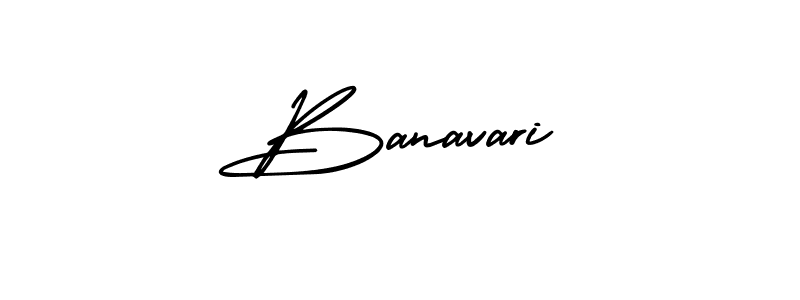 How to make Banavari name signature. Use AmerikaSignatureDemo-Regular style for creating short signs online. This is the latest handwritten sign. Banavari signature style 3 images and pictures png