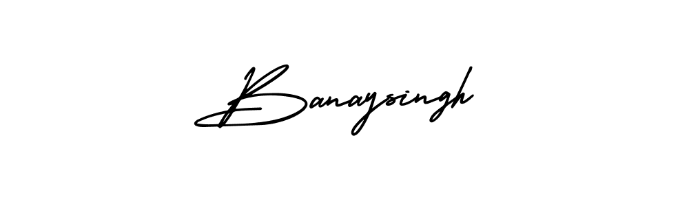 How to make Banaysingh signature? AmerikaSignatureDemo-Regular is a professional autograph style. Create handwritten signature for Banaysingh name. Banaysingh signature style 3 images and pictures png