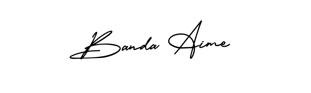 How to Draw Banda Aime signature style? AmerikaSignatureDemo-Regular is a latest design signature styles for name Banda Aime. Banda Aime signature style 3 images and pictures png