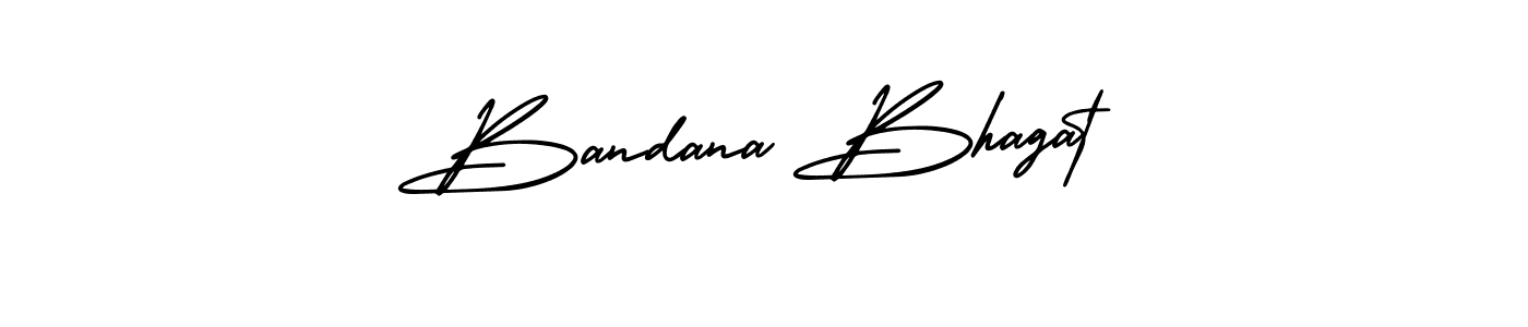 Bandana Bhagat stylish signature style. Best Handwritten Sign (AmerikaSignatureDemo-Regular) for my name. Handwritten Signature Collection Ideas for my name Bandana Bhagat. Bandana Bhagat signature style 3 images and pictures png