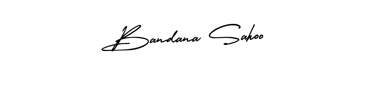 Also You can easily find your signature by using the search form. We will create Bandana Sahoo name handwritten signature images for you free of cost using AmerikaSignatureDemo-Regular sign style. Bandana Sahoo signature style 3 images and pictures png