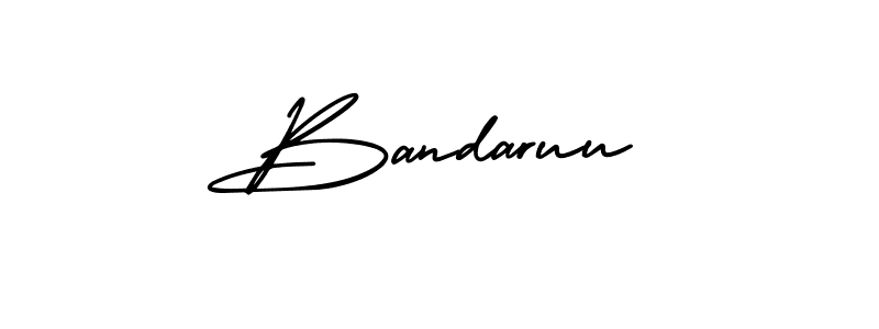 How to make Bandaruu signature? AmerikaSignatureDemo-Regular is a professional autograph style. Create handwritten signature for Bandaruu name. Bandaruu signature style 3 images and pictures png