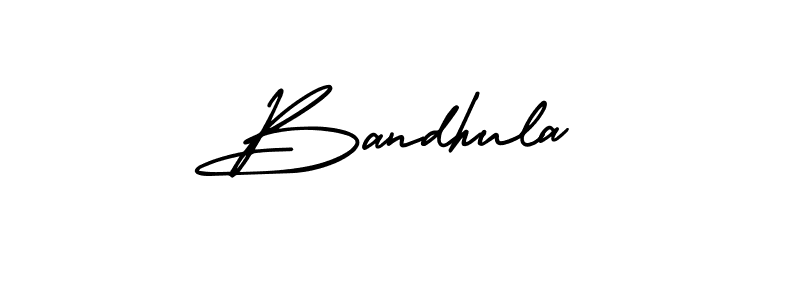 Use a signature maker to create a handwritten signature online. With this signature software, you can design (AmerikaSignatureDemo-Regular) your own signature for name Bandhula. Bandhula signature style 3 images and pictures png